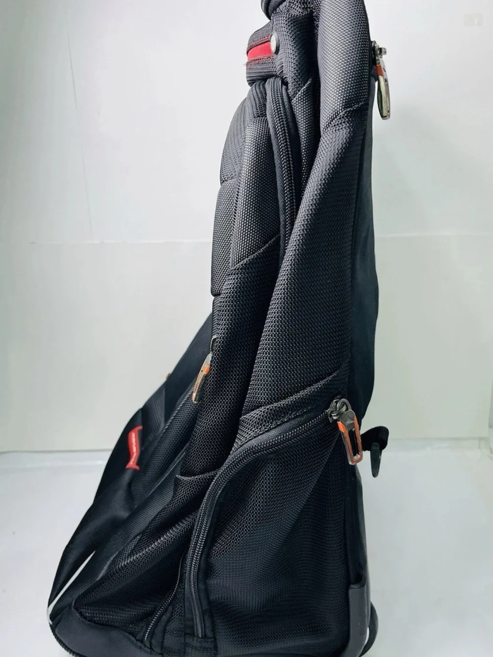 High Sierra Rolling Backpack Black Red Tech Spot Laptop Pocket Travel Adventure